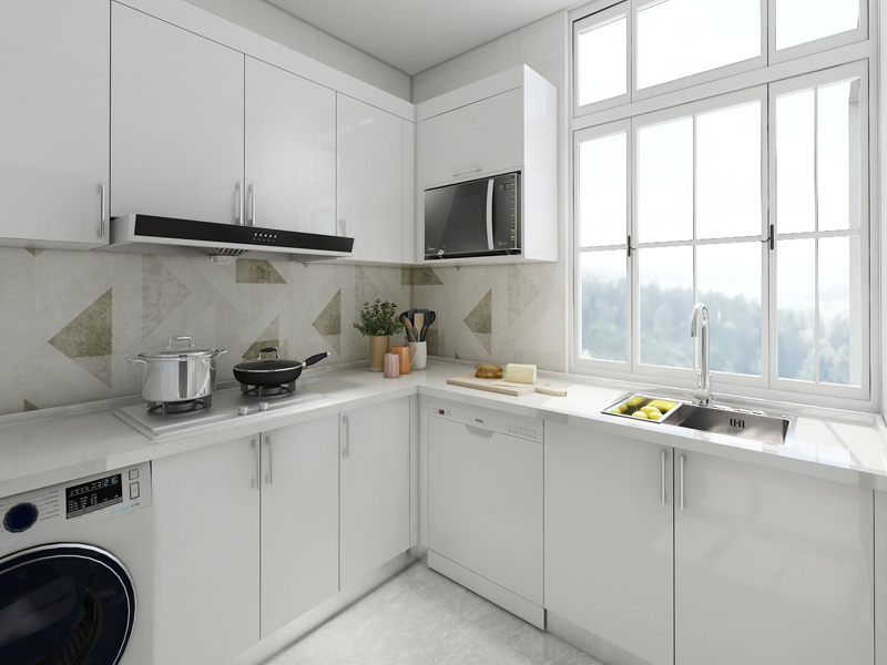 white shaker kitchen