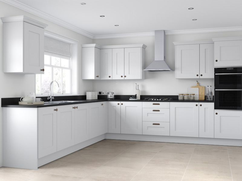 white shaker kitchen