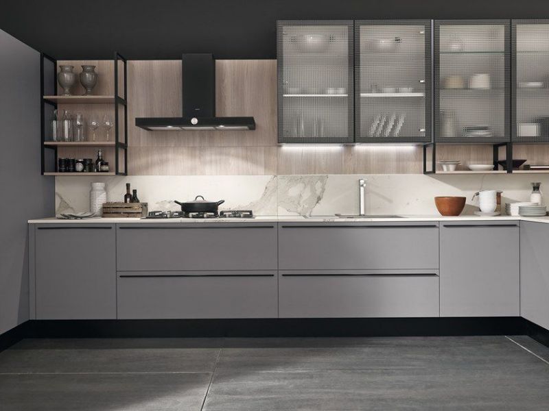 stainless kitchen cabinet