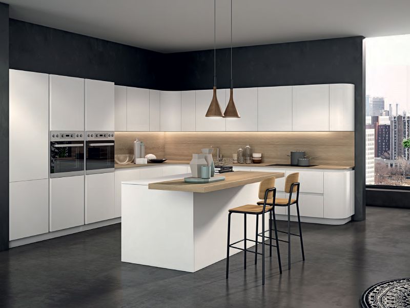 solid wood painting white kitchen cabinet