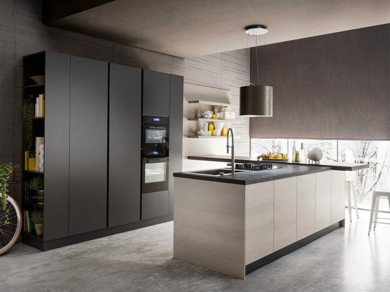 pink kitchen cabinets