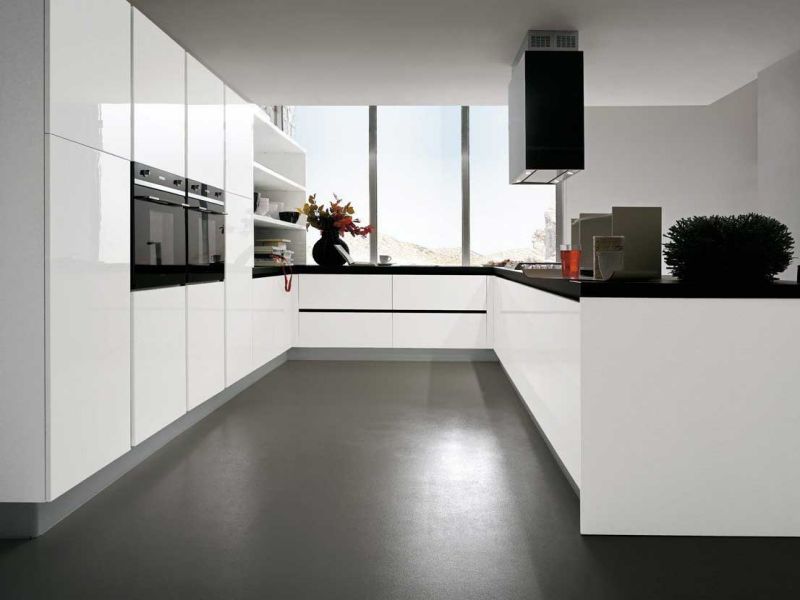 glossy kitchen cabinets set
