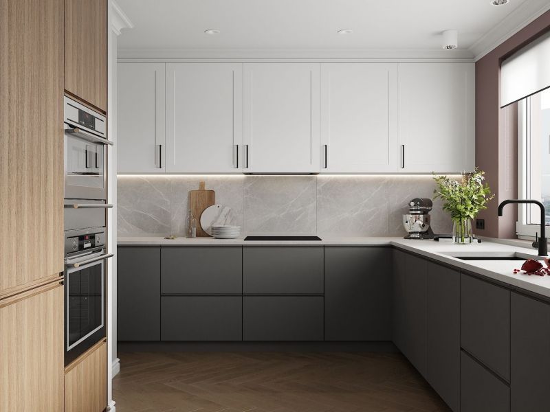 kitchen gloss cabinets