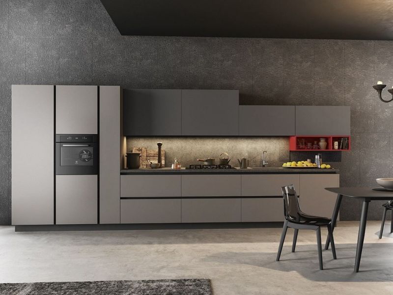 modern handless kitchen cabinet