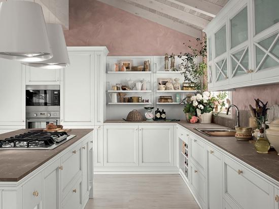 Painted Shaker Style Kitchen Cabinet with Pull Handle
