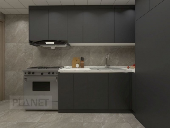 Design office kitchen cabinets and fridge lamination furniture kitchen cabinets for small space