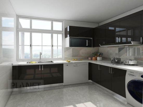 Stailess steel kitchen cabinets without handles modular kitchen cabinets luxury