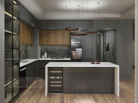 Pantry kitchen cabinet set assembled shaker style cabinet kitchen modern