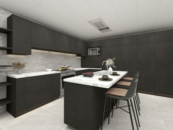 Ckwcabinet 2023 custom matt modern island designs black price cabinets storage wood kitchen cabinet kitchen cupboard
