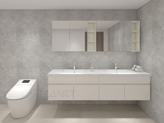 60 Inch Luxury Double Sink Basin Bathroom Vanity Cabinet Home Center Bathroom Cabinet Set