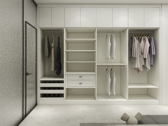 Nordic luxury home wooden closet simple wardrobe bedroom storage white 4 door closet bedroom wardrobe furniture
