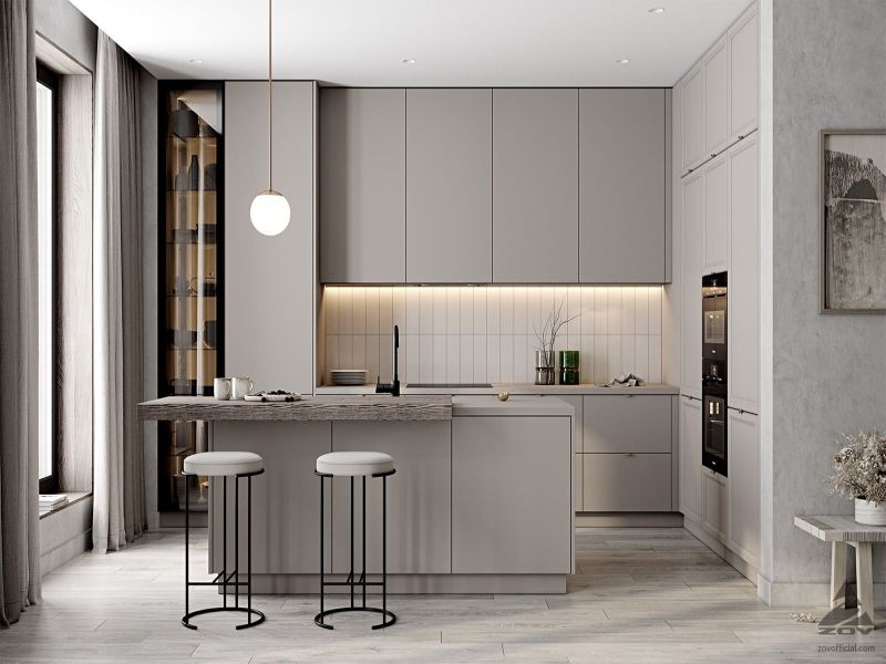 The depth of the kitchen cabinet is 60 or 55, and the size of the kitchen cabinet is appropriate